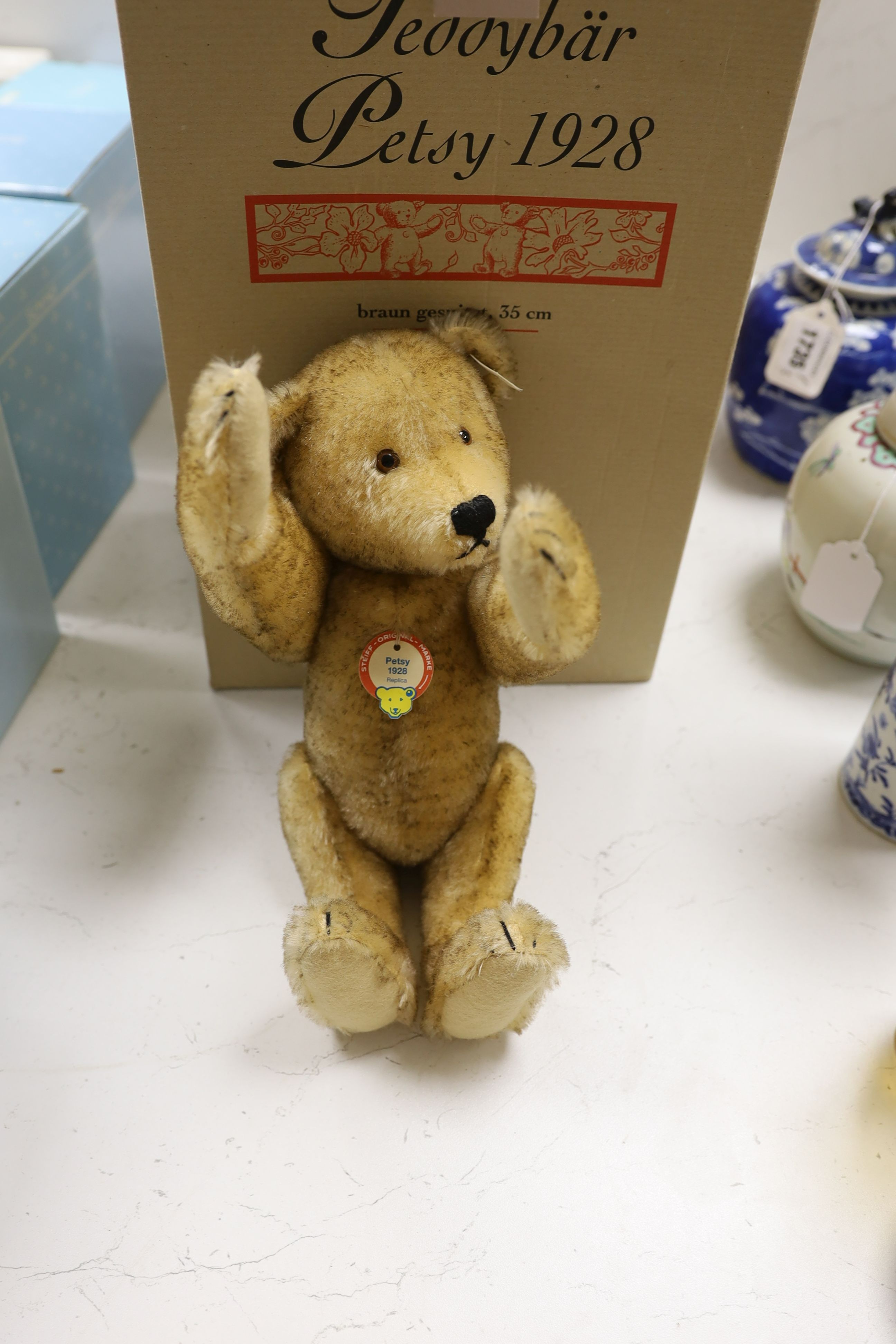 Three boxed Steiff bears